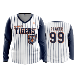 2868 FD Womens V-Neck Longsleeve OHIO-TIGERS-PINSTRIPE