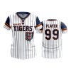 2868 FD WOMENS 2 BUTTON SCOOP NECK CL OHIO-TIGERS-PINSTRIPE