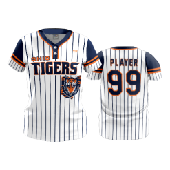 2868 FD WOMENS 2 BUTTON SCOOP NECK CL OHIO-TIGERS-PINSTRIPE