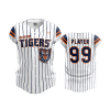 2868 FD ProTek Womens Full Button Down OHIO-TIGERS-PINSTRIPE