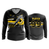 2692 FD Womens V-Neck Longsleeve DRAGONS-BASEBALL-BLACK