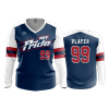 2864 FD Womens V-Neck Longsleeve MOV-PRIDE-NAVY