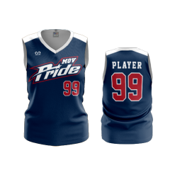 2864 FD Womens V-Neck Sleeveless MOV-PRIDE-NAVY