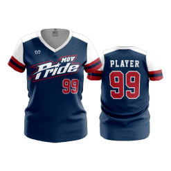 2864 FD Womens V-Neck MOV-PRIDE-NAVY