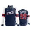2864 FD Quarter Zip Batting Jacket LS MOV-PRIDE-NAVY
