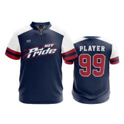 2864 FD Quarter Zip Batting Jacket SS MOV-PRIDE-NAVY