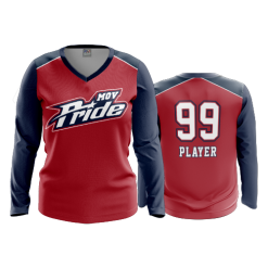 2865 FD Womens V-Neck Longsleeve MOV-PRIDE-RED-BASE
