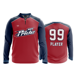 2865 FD Quarter Zip Batting Jacket LS MOV-PRIDE-RED-BASE