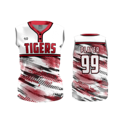 2573 FD WOMENS 2 BUTTON SCOOP NECK SLEEVELESS CL CENTRAL-OHIO-TIGERS-WHITE