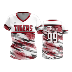 2573 FD Womens V-Neck CENTRAL-OHIO-TIGERS-WHITE