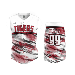 2573 FD ProTek Womens Full Button Down Sleeveless CENTRAL-OHIO-TIGERS-WHITE
