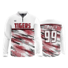 2573 FD Quarter Zip Batting Jacket LS CENTRAL-OHIO-TIGERS-WHITE