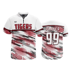 2573 FD Quarter Zip Batting Jacket SS CENTRAL-OHIO-TIGERS-WHITE