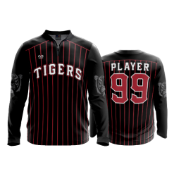 2573 FD Quarter Zip Batting Jacket LS CENTRAL-OHIO-TIGERS