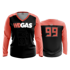 2874 FD Womens V-Neck Longsleeve WD-GAS-BLACK