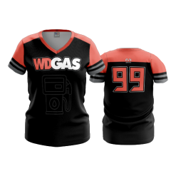 2874 FD Womens V-Neck WD-GAS-BLACK