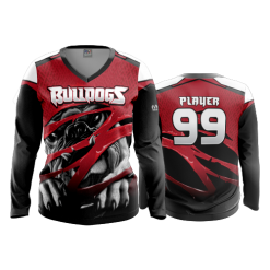 2867 FD Womens V-Neck Longsleeve BULLDOGS
