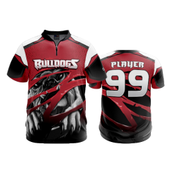 2867 FD Quarter Zip Batting Jacket SS BULLDOGS