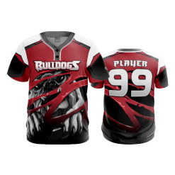 2867 FD MENS 2 BUTTON SCOOP NECK CL BULLDOGS