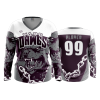 2861 FD Womens V-Neck Longsleeve YARD-DAWGS-MAROON