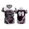 2861 FD Womens V-Neck YARD-DAWGS-MAROON