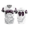2861 FD Womens V-Neck YARD-DAWGS-WHITE