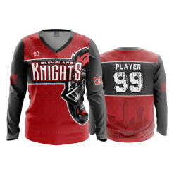 2230 FD Womens V-Neck Longsleeve CLEVELAND-KNIGHTS-RED