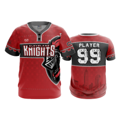 2230 FD MENS 2 BUTTON SCOOP NECK CL CLEVELAND-KNIGHTS-RED