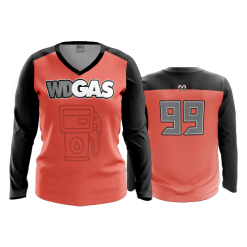 2874 FD Womens V-Neck Longsleeve WD-GAS-CORAL