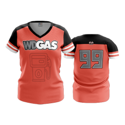 2874 FD Womens V-Neck WD-GAS-CORAL