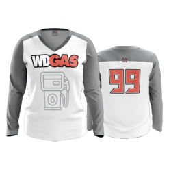 2874 FD Womens V-Neck Longsleeve WD-GAS-WHITE