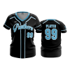 2508 FD Womens V-Neck PANTHERS-BLACK