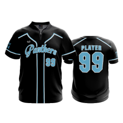 2508 FD Quarter Zip Batting Jacket SS PANTHERS-BLACK