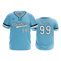 2508 FD MENS 2 BUTTON SCOOP NECK CL PANTHERS-BLUE