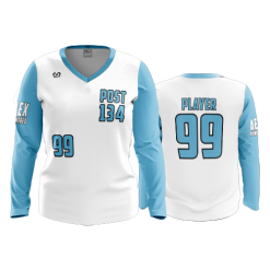 2508 FD Womens V-Neck Longsleeve PANTHERS-WHITE