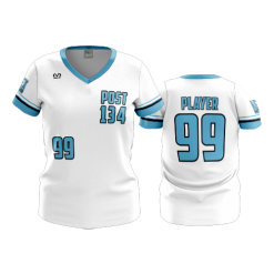 2508 FD Womens V-Neck PANTHERS-WHITE