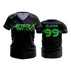 2875 FD Womens V-Neck AFTERSHOCK-BLACK