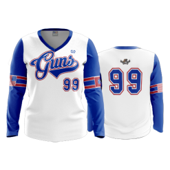 2666 FD Womens V-Neck Longsleeve YOUNG-GUNS-WHITE