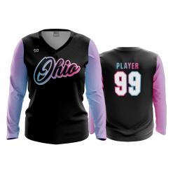 2879 FD Womens V-Neck Longsleeve OHIO-HEAT-BASKETBALL