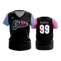 2879 FD Womens V-Neck OHIO-HEAT-BASKETBALL