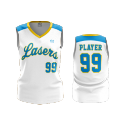 2887 FD Womens V-Neck Sleeveless LASERS-BLUE-2021-WHITE