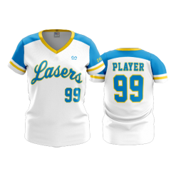 2887 FD Womens V-Neck LASERS-BLUE-2021-WHITE