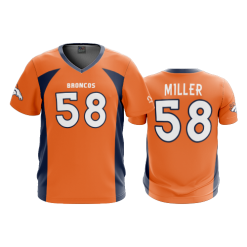 2892 FD Sport V-Neck MENS BRONCOS-FLAG-FOOTBALL