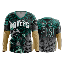 2889 FD Womens V-Neck Longsleeve MIGHTY-DUCKS