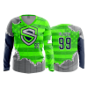 2881 FD Womens V-Neck Longsleeve S-AND-S-GREEN-FLO INK + $5