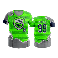 2881 FD Womens V-Neck S-AND-S-GREEN-FLO INK + $5