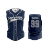 2885 FD ProTek Womens Full Button Down Sleeveless STINGRAYS-FASTPITCH-NAVY
