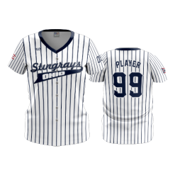2885 FD Womens V-Neck STINGRAYS-PINSTRIPE