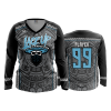 1169 FD Womens V-Neck Longsleeve LACE-UP-COLUMBIA