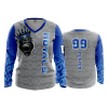 2664 FD Womens V-Neck Longsleeve ROYAL
